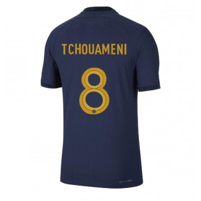 Frankreich Aurelien Tchouameni #8 Heimtrikot WM 2022 Kurzarm